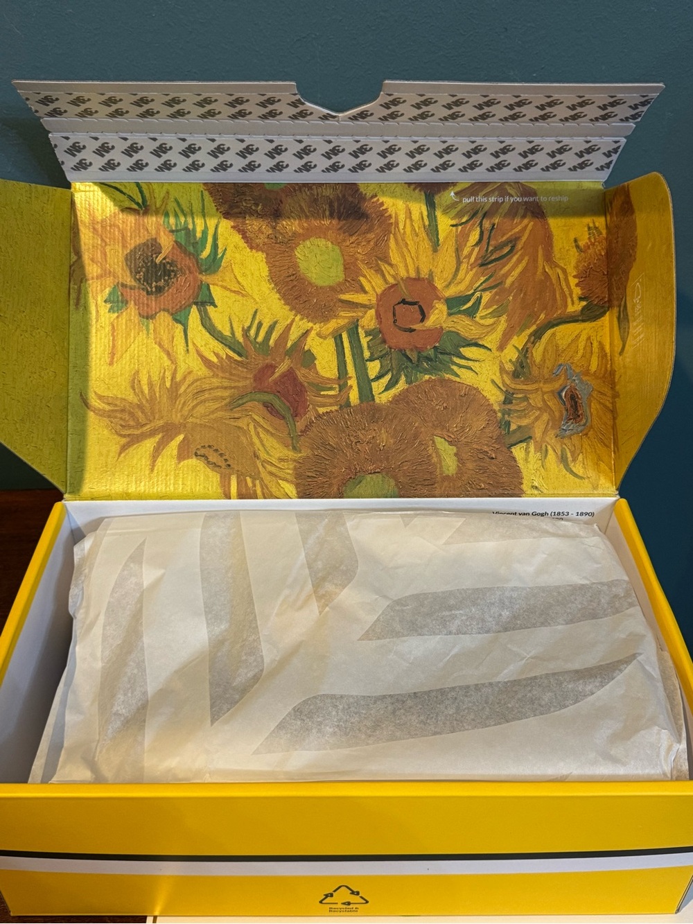 Cariuma Vincent Van Gogh Museum Sunflowers Canvas Sneakers Size 8.5, New in Box - Picture 7 of 7